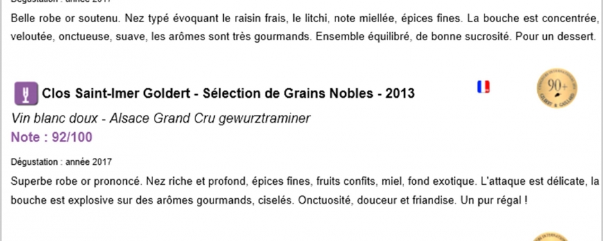 3 nouvelles Médailles d’Or pour le Clos Saint-Imer